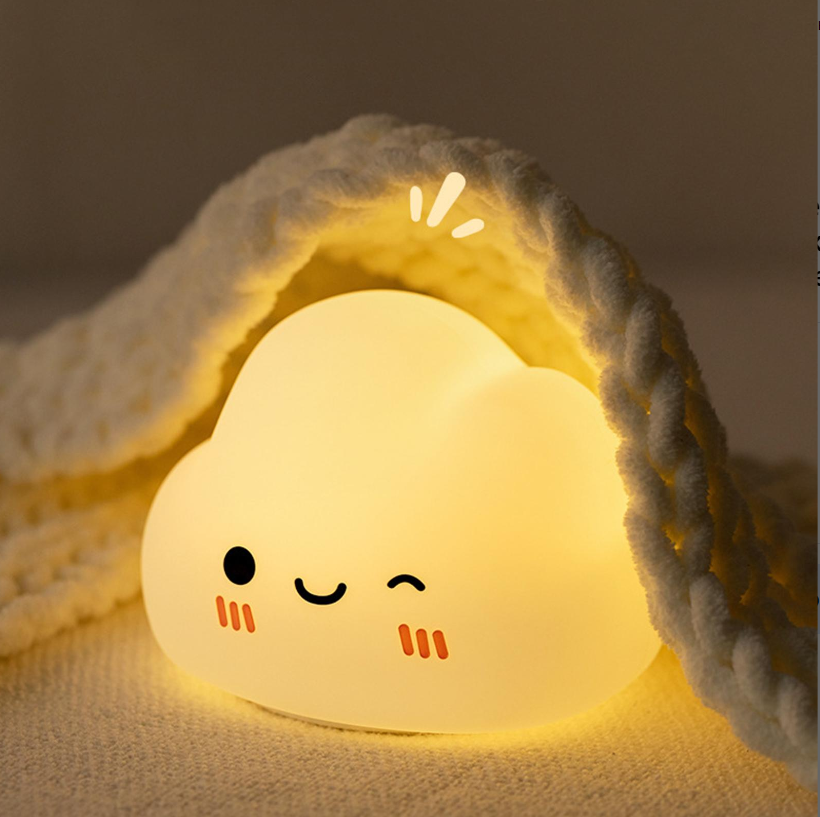 Silicone cloud night light for baby