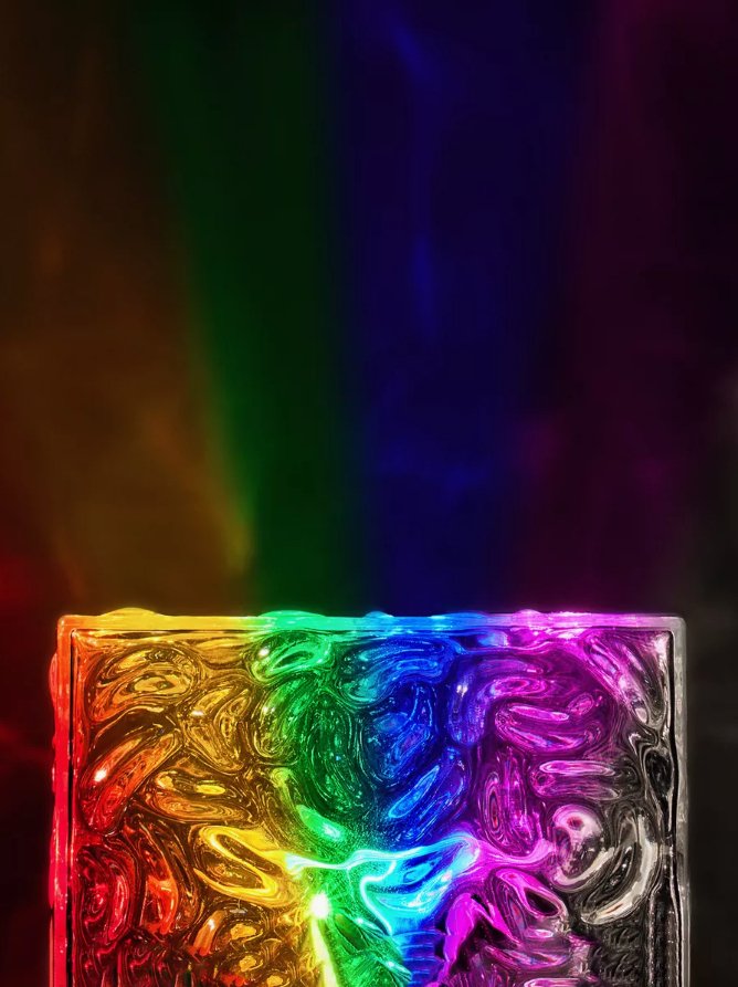 Aurora Cube Night Light illuminating spaces with colorful aurora-like glow, ideal for creating a calming and magical atmosphere.