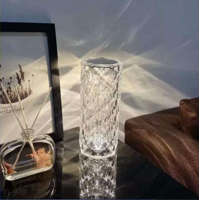 Discover AmbientLight™: USB-Powered Crystal Table Lamp with RGB Color-Changing Features