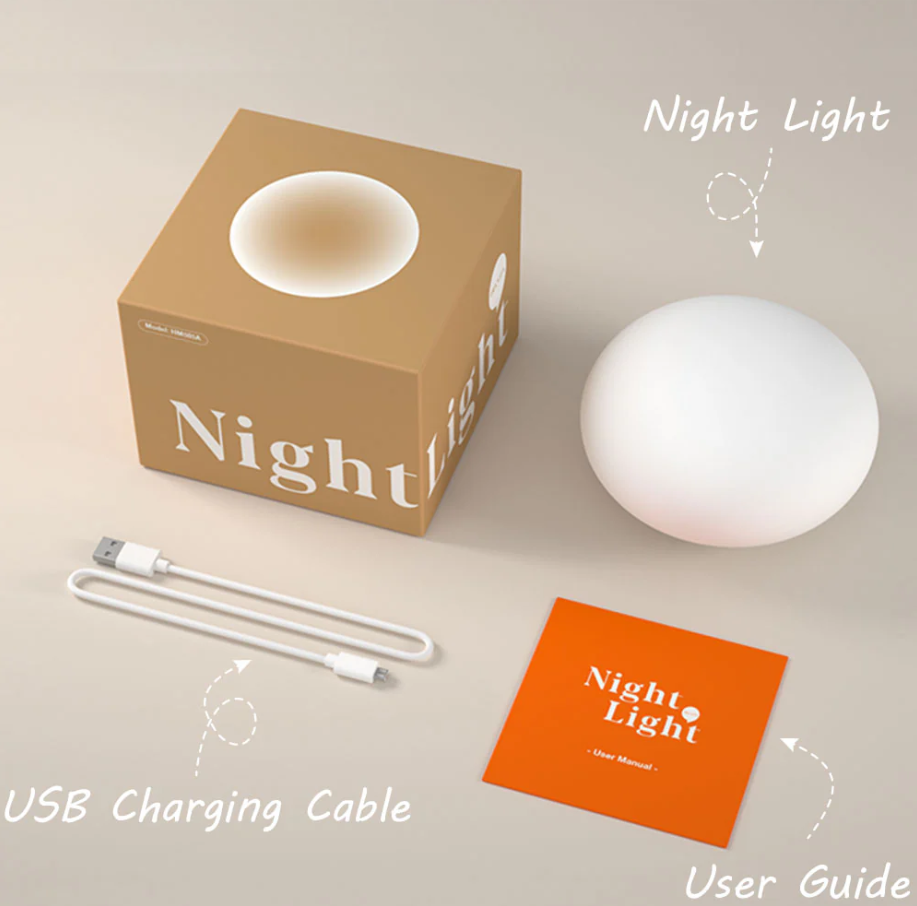 Baby Night Light with a soft, soothing glow, perfect for creating a calming atmosphere for peaceful sleep.