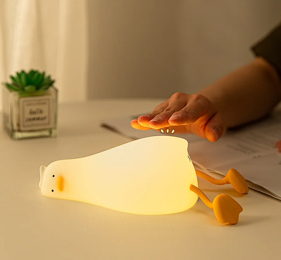 Tired Duck Night Light by AmbientLight™, featuring a cute, sleepy duck design that brings a cozy, whimsical touch to your space.