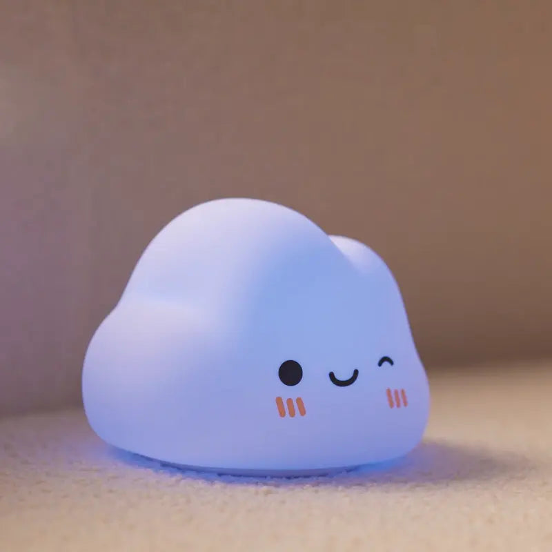 Eco-friendly silicone cloud night light for kids.