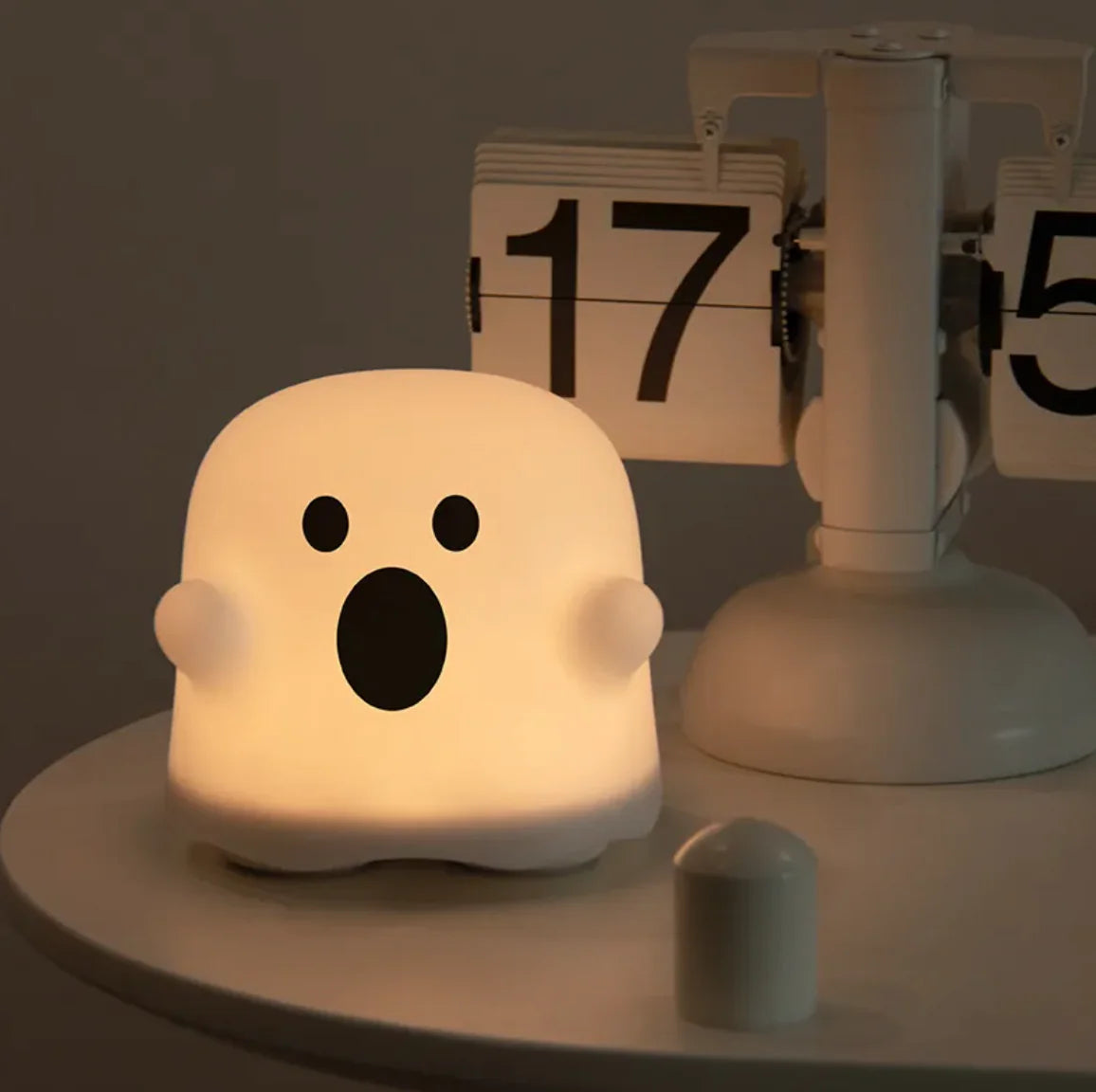 Ghost-shaped little night light for soft and gentle illumination