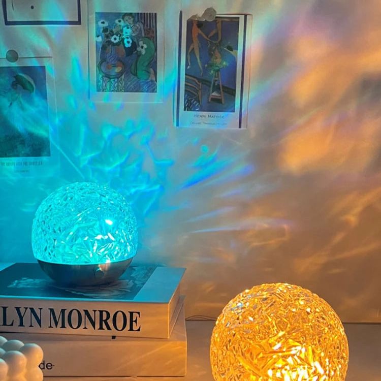 Mood lighting LED water ripple projector for creating a peaceful atmosphere